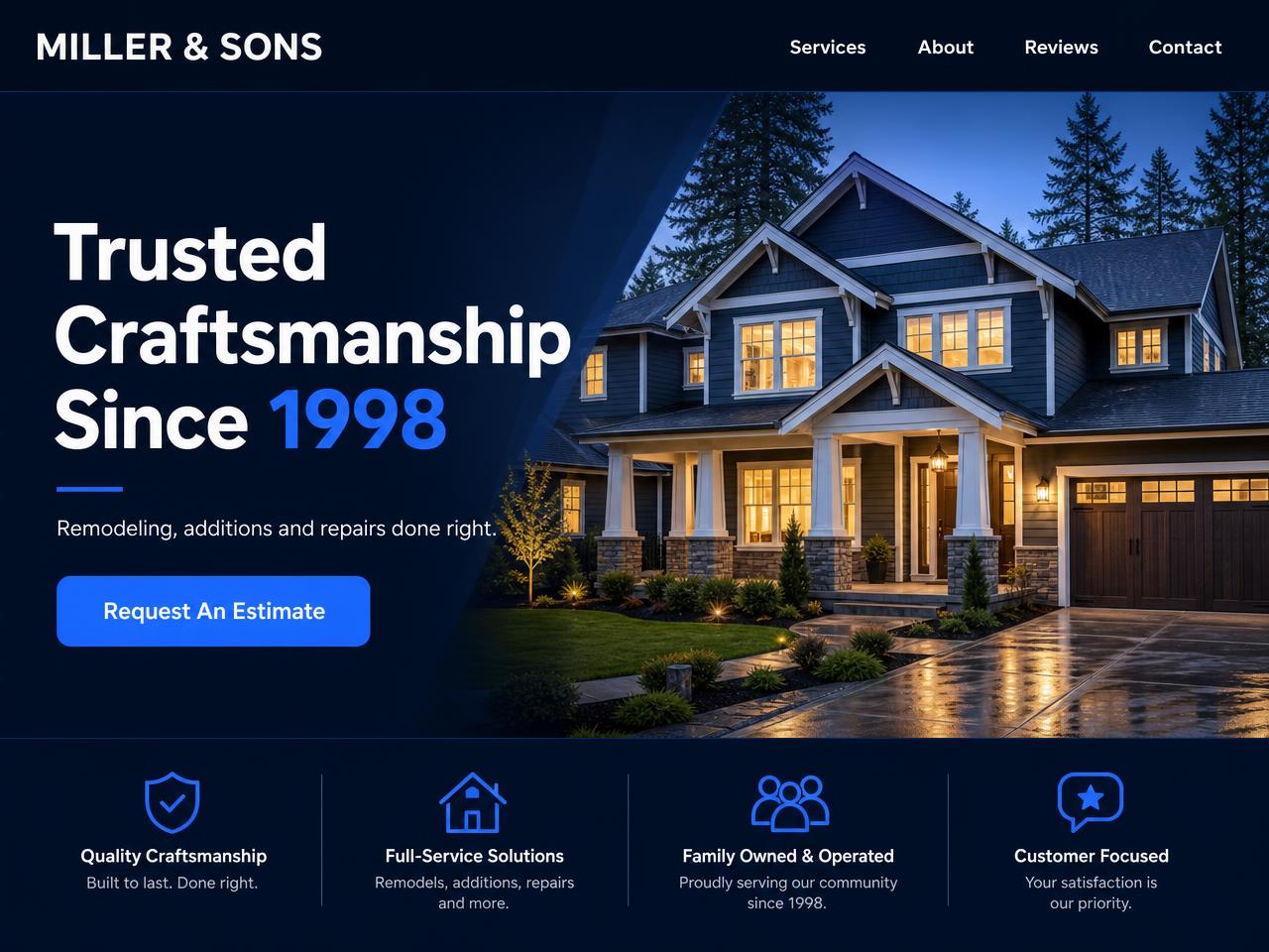 Modern website design concept